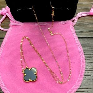 Black clover necklace